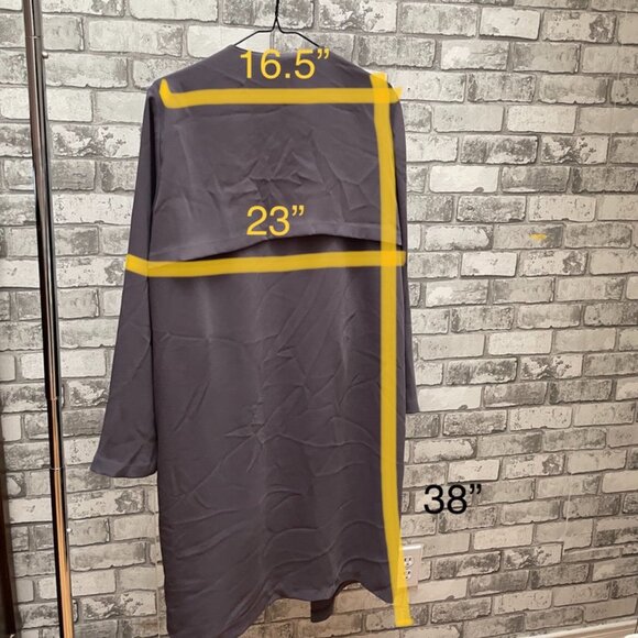 Nine West Draped Jacket, Grey, Medium - Picture 4 of 6